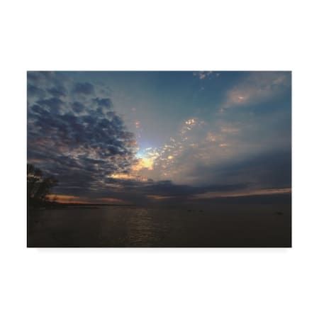 Kurt Shaffer Photographs 'Beautiful April Evening Sky On The Lake' Canvas Art,16x24